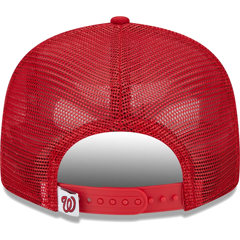 Men's New Era Red Washington Nationals Team Color Trucker 9FIFTY Snapback Hat