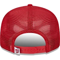 Men's New Era Red Washington Nationals Team Color Trucker 9FIFTY Snapback Hat