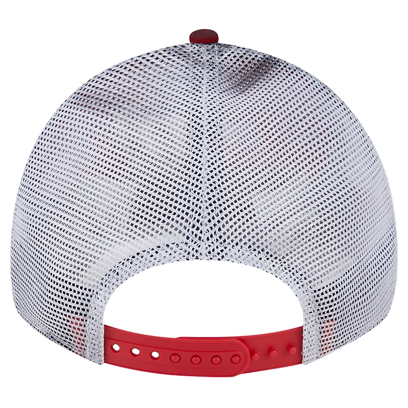 Casquette réglable rouge 9TWENTY Team Slick Trucker des Washington Nationals New Era pour hommes