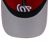 Casquette réglable rouge 9TWENTY Team Slick Trucker des Washington Nationals New Era pour hommes