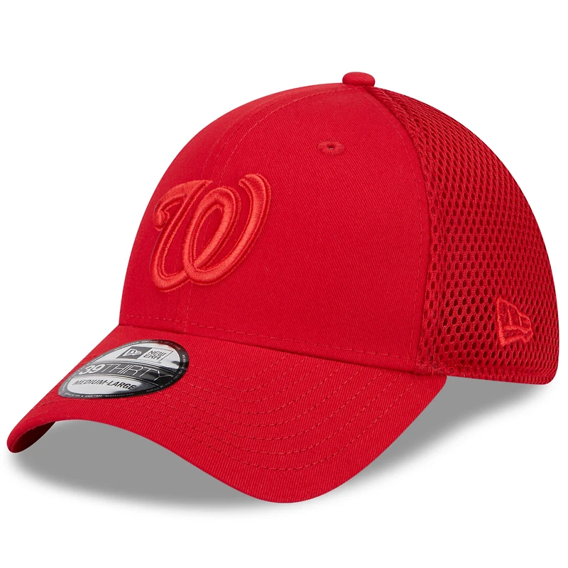 Casquette New Era rouge Washington Nationals Tonal Team Neo 39THIRTY Flex pour homme