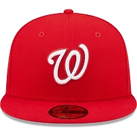 Casquette ajustée 59FIFTY rouge et blanche avec logo des Washington Nationals New Era pour homme