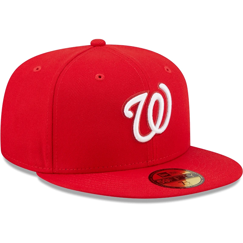 Men's New Era Red Washington Nationals White Logo 59FIFTY Fitted Hat