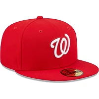 Men's New Era Red Washington Nationals White Logo 59FIFTY Fitted Hat