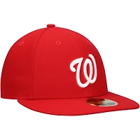Casquette ajustée 59FIFTY à profil bas Scarlet Washington Nationals New Era pour homme