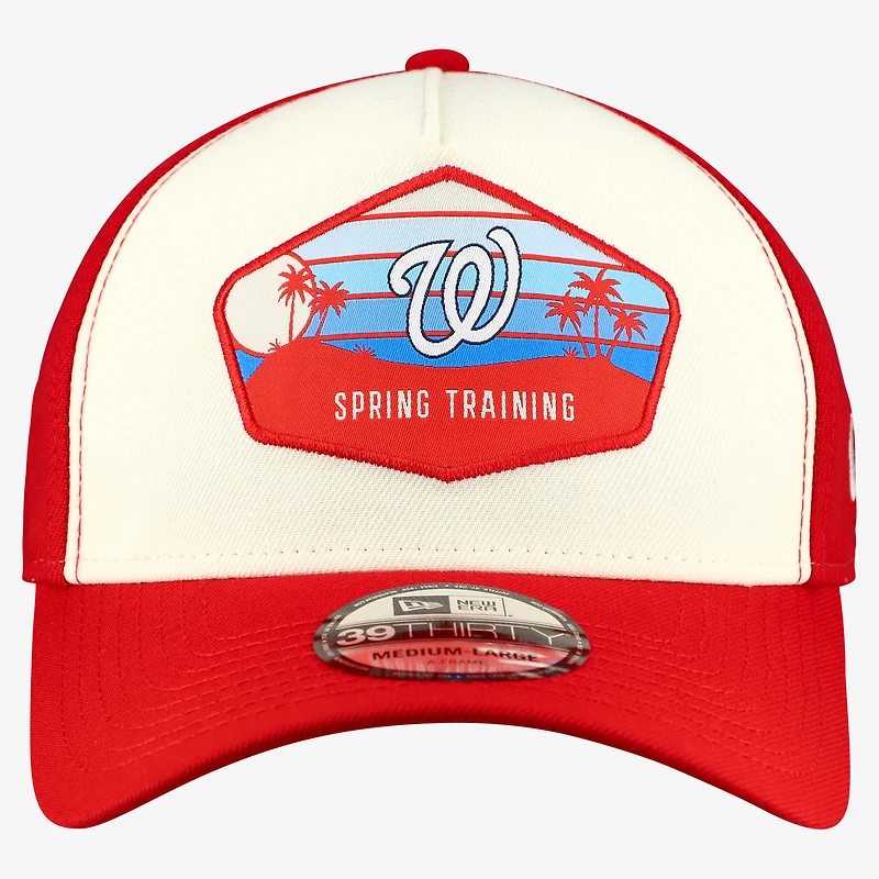 Men's New Era  Stone Washington Nationals 2026 Spring Training Fan Pack Gradient 39THIRTY Flex Hat