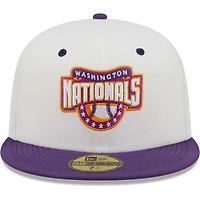 Casquette ajustée 59FIFTY Grape Lolli pour homme New Era, blanc/violet Washington Nationals 2008 Park