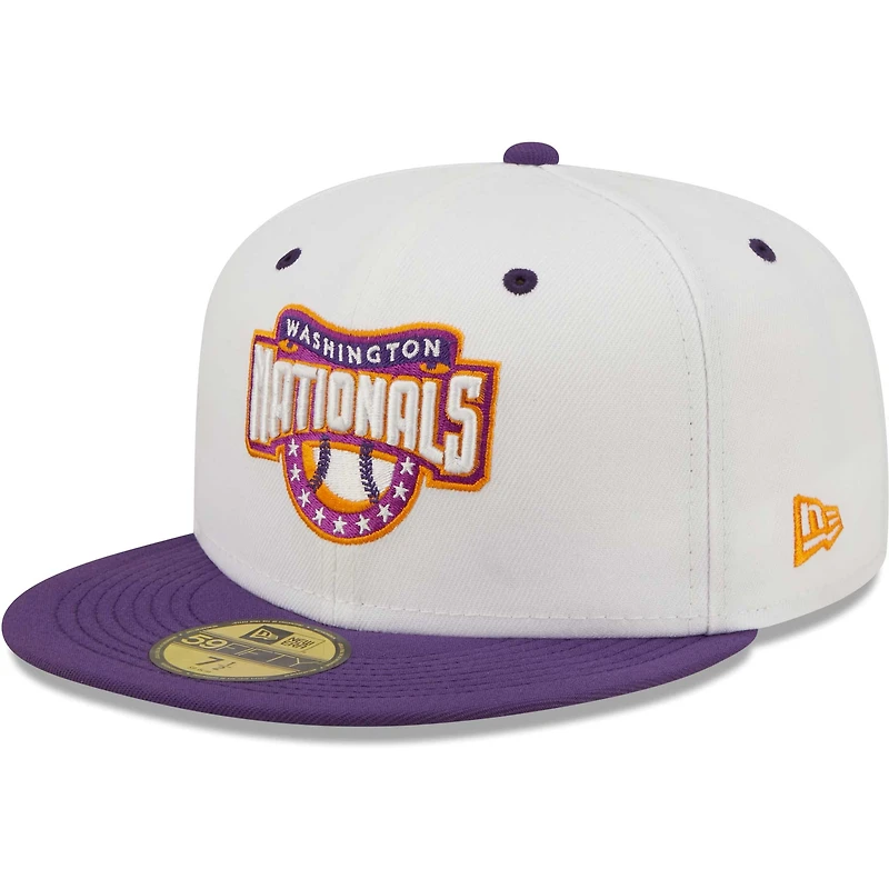 Casquette ajustée 59FIFTY Grape Lolli pour homme New Era, blanc/violet Washington Nationals 2008 Park