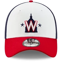 Casquette 39THIRTY Flex New Era pour homme des Washington Nationals Alternate 2 Team Classic, blanc/rouge