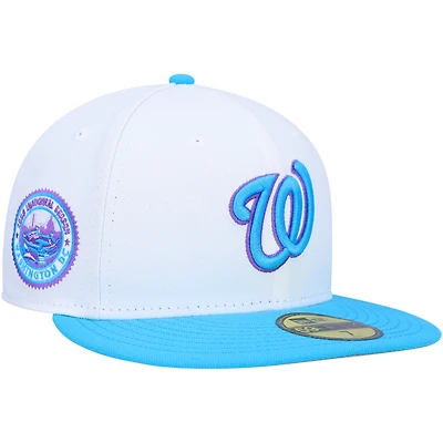 Men's New Era White Washington Nationals 2008 Inaugural Season Vice 59FIFTY Fitted Hat