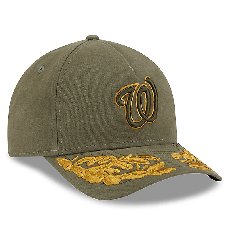 Men's New Era x Alpha Industries  Olive Washington Nationals A-Frame 9FORTY Adjustable Hat