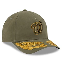 Men's New Era x Alpha Industries  Olive Washington Nationals A-Frame 9FORTY Adjustable Hat