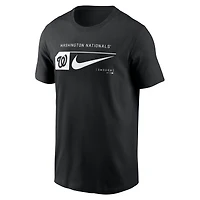 T-shirt Nike noir Washington Nationals Fashion Graphic Swoosh pour homme