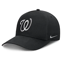 Men's Nike Black Washington Nationals Rise Dri-FIT A-Frame Adjustable Hat