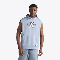 Sweat à capuche sans manches Nike bleu Washington Nationals 2025 City Connect Authentic Collection Dri-FIT pour homme