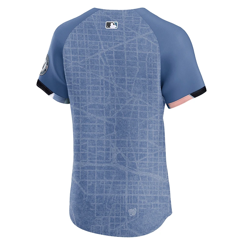 Maillot Nike bleu City Connect Elite 2025 des Washington Nationals pour homme