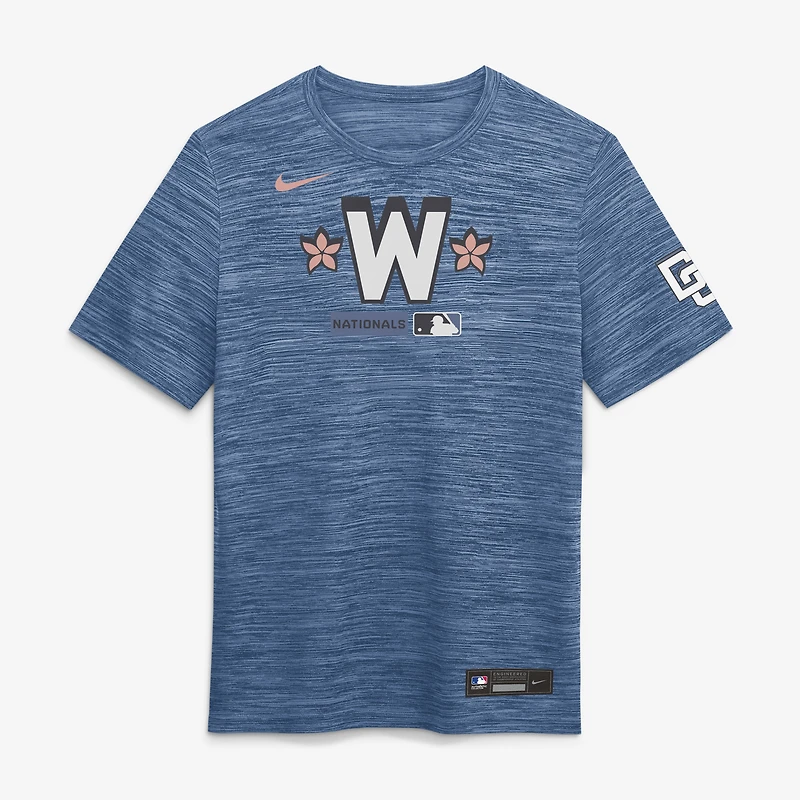 T-shirt Nike City Connect Velocity Dri-FIT Authentic Collection Nationals bleu pour homme