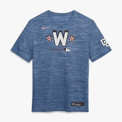 T-shirt Nike City Connect Velocity Dri-FIT Authentic Collection Nationals bleu pour homme