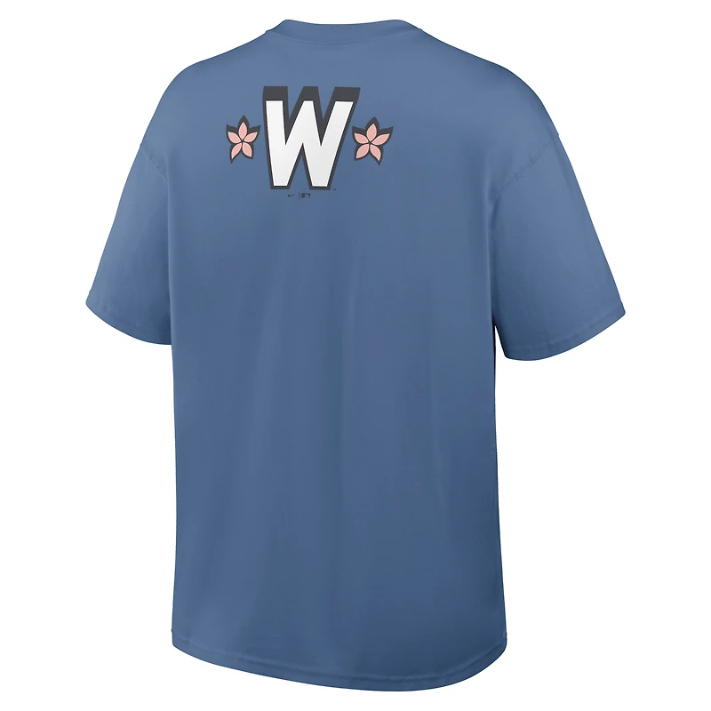 T-shirt à poche Nike City Connect Max90 bleu pour homme, Washington Nationals