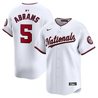Maillot de joueur Nike CJ Abrams blanc Washington Nationals Home Limited pour homme