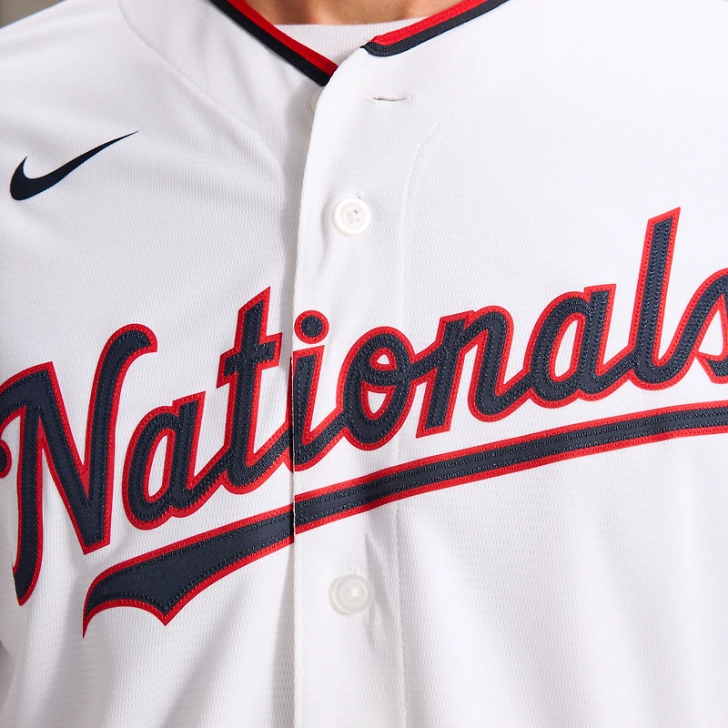 Men's Nike CJ Abrams White Washington Nationals Home Replica Jersey