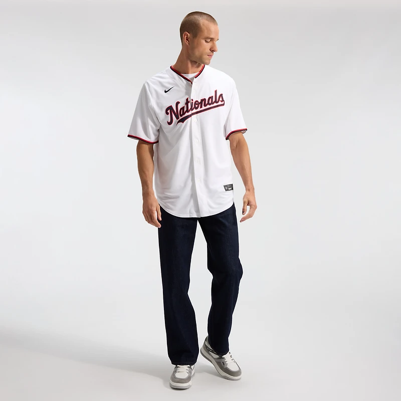 Men's Nike CJ Abrams White Washington Nationals Home Replica Jersey