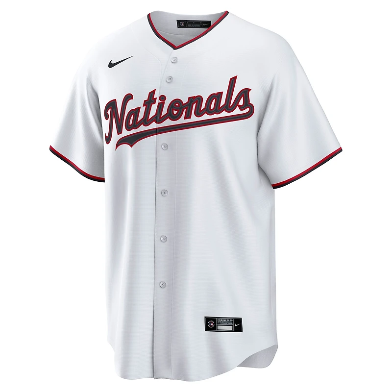 Men's Nike CJ Abrams White Washington Nationals Home Replica Jersey