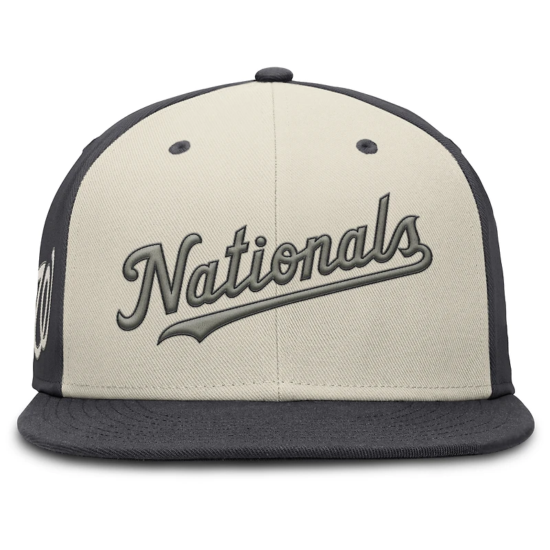 Men's Nike  Cream Washington Nationals Dri-FIT True Fitted Hat