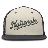 Men's Nike  Cream Washington Nationals Dri-FIT True Fitted Hat
