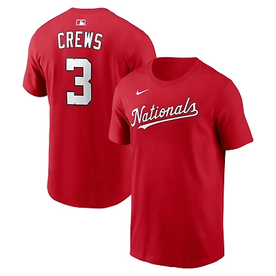 Men's Nike Dylan Crews Red Washington Nationals Name & Number T-Shirt