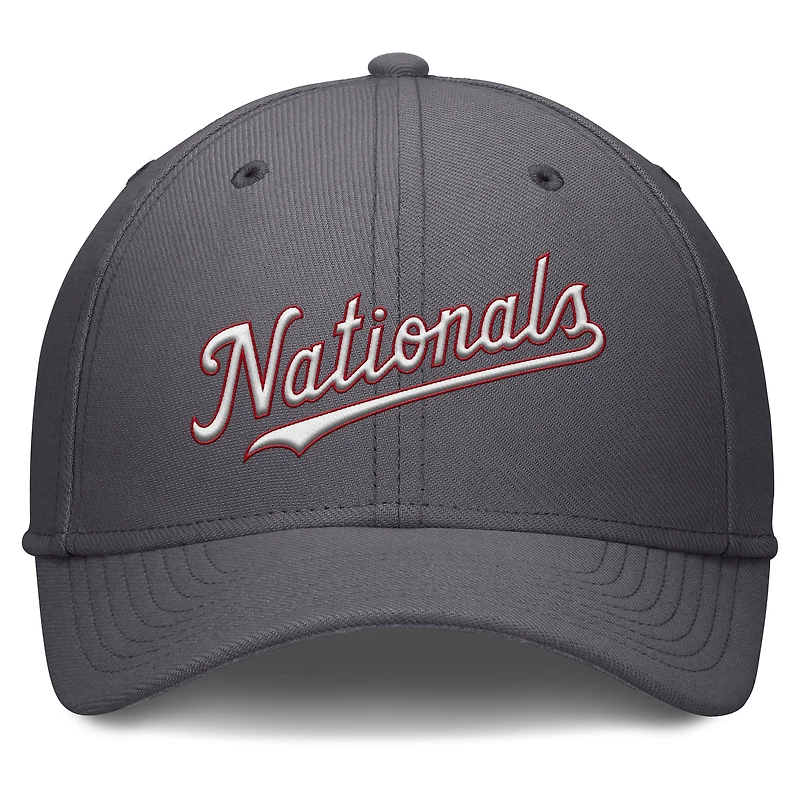 Casquette Nike Performance Flex grise Washington Nationals Swoosh pour homme