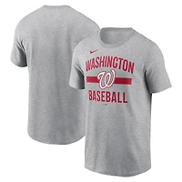 Men's Nike  Heather Gray Washington Nationals Arched T-Shirt
