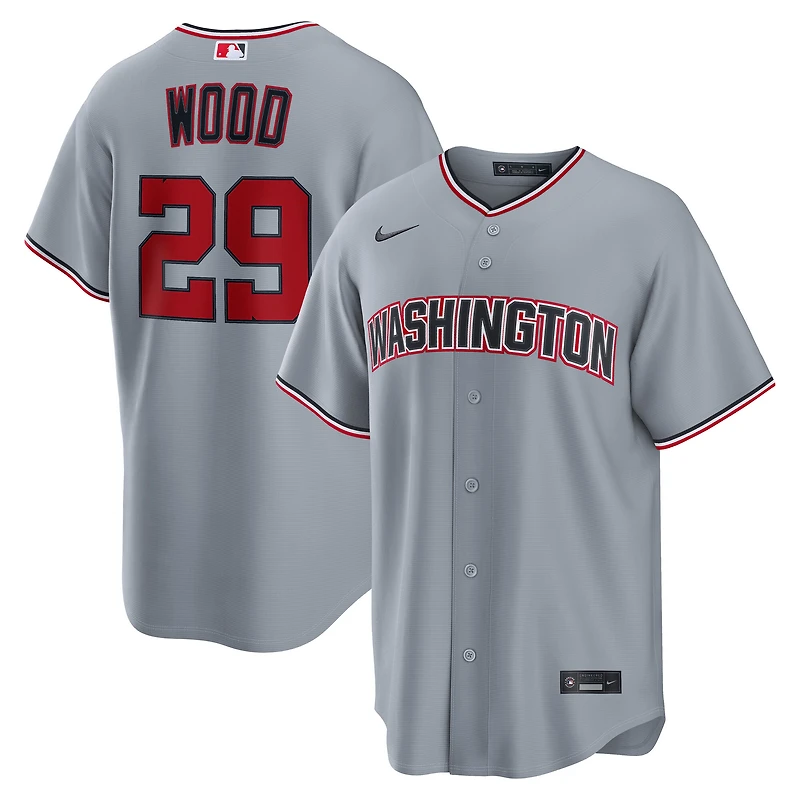 Maillot réplique alternatif Nike James Wood bleu marine des Washington Nationals pour homme