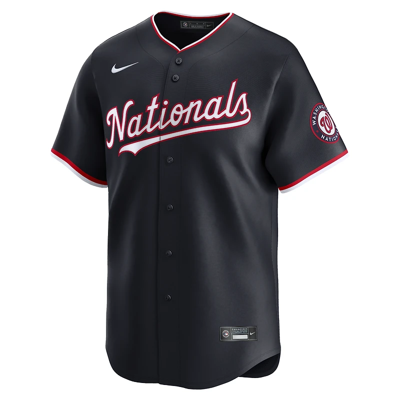 Maillot de joueur alternatif James Wood bleu marine des Washington Nationals pour homme, édition limitée
