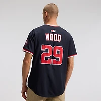 Maillot de joueur alternatif James Wood bleu marine des Washington Nationals pour homme, édition limitée