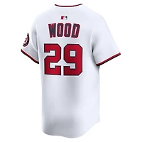 Men's Nike James Wood White Washington Nationals Home Limited Jersey