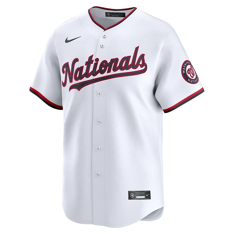 Men's Nike James Wood White Washington Nationals Home Limited Player Jersey