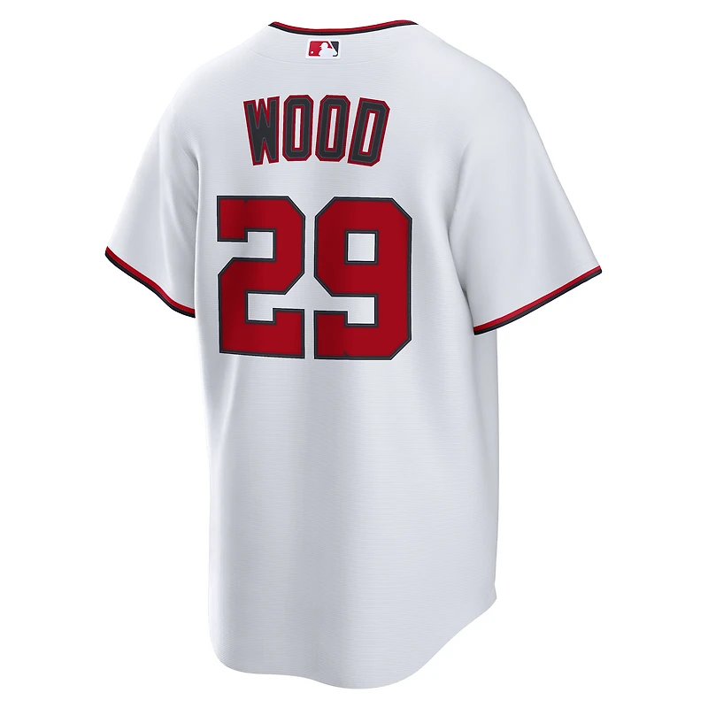 Men's Nike James Wood White Washington Nationals Home Replica Jersey