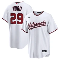 Men's Nike James Wood White Washington Nationals Home Replica Jersey
