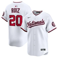 Maillot de joueur alternatif Nike Keibert Ruiz pour homme, blanc, Washington Nationals, édition limitée