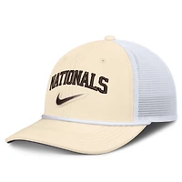 Men's Nike Natural/White Washington Nationals Rise Dri-FIT Trucker Adjustable Hat​