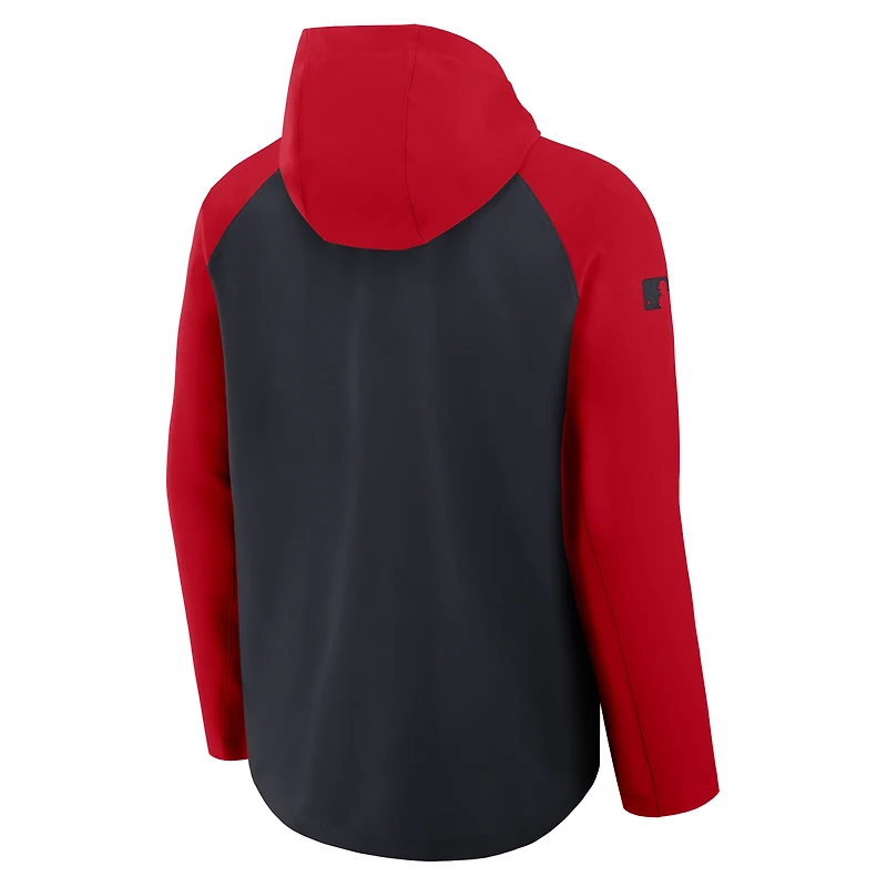 Men's Nike Navy/Red Washington Nationals Authentic Collection Raglan Performance Full-Zip Jacket