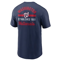 T-shirt Nike bleu marine Washington Nationals 2-Hit pour homme