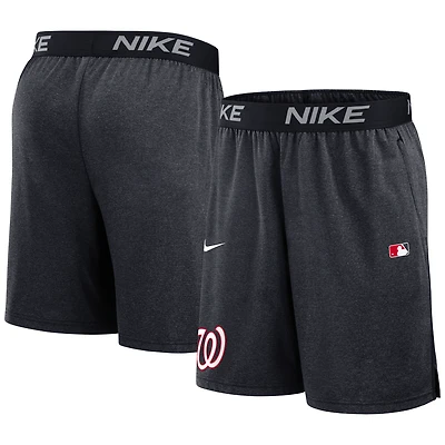 Men's Nike Navy Washington Nationals Authentic Collection Performance Knit Shorts