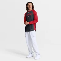 Sweat-shirt raglan Nike Dri-FIT Authentic Collection pour homme, bleu marine, Washington Nationals
