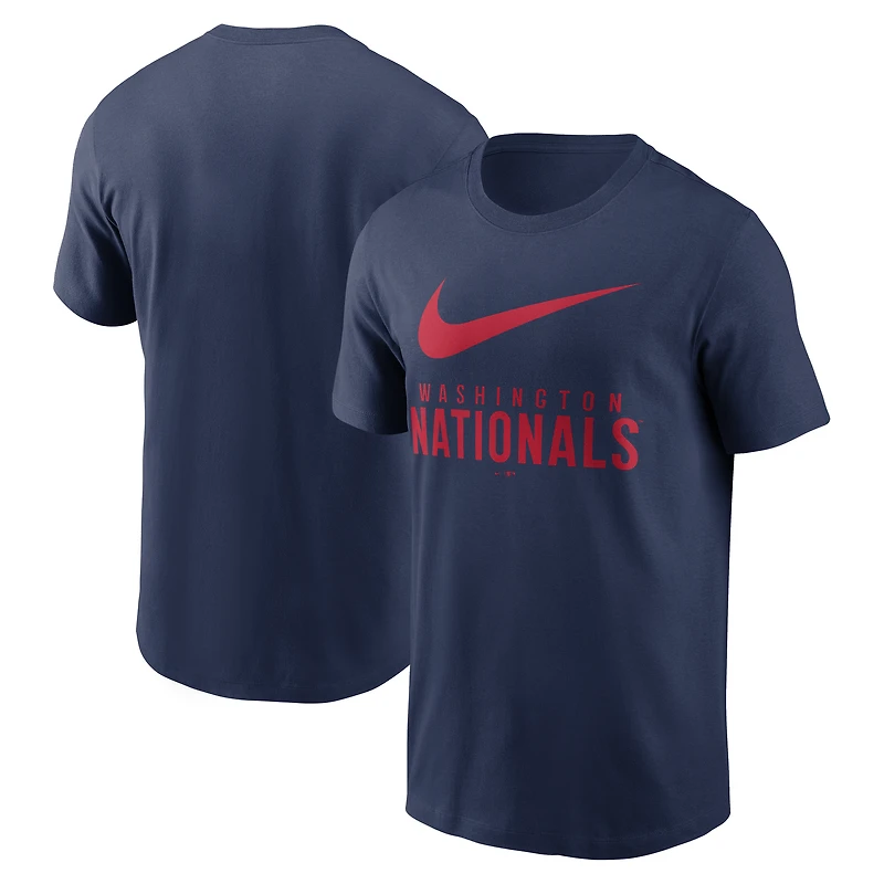T-shirt Nike bleu marine avec logo Swoosh des Washington Nationals pour homme