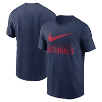 T-shirt Nike bleu marine avec logo Swoosh des Washington Nationals pour homme