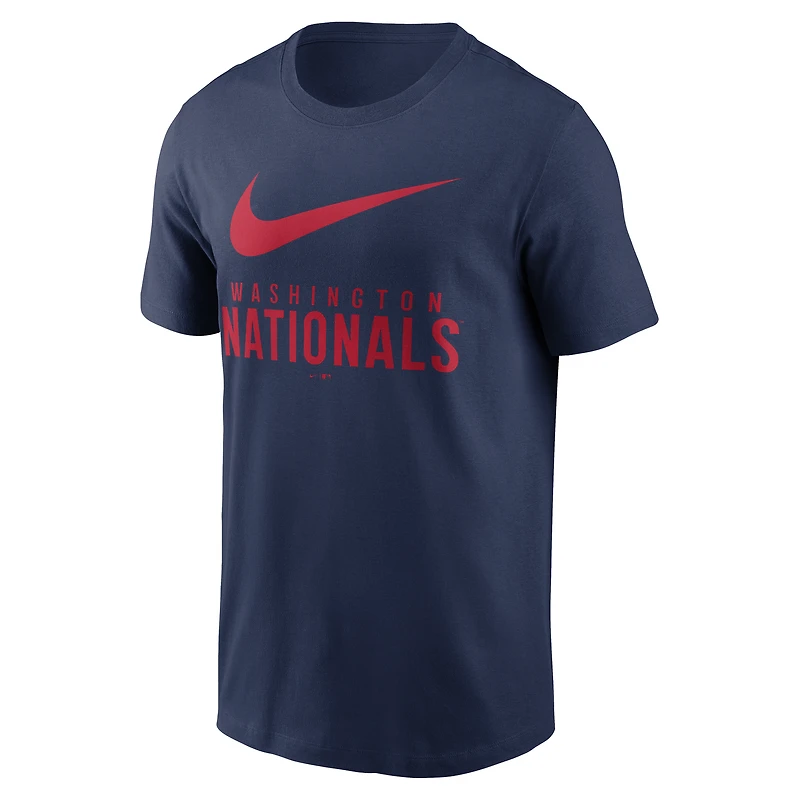 T-shirt Nike bleu marine avec logo Swoosh des Washington Nationals pour homme