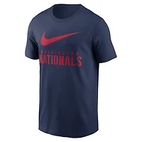 T-shirt Nike bleu marine avec logo Swoosh des Washington Nationals pour homme