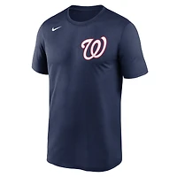 Men's Nike Navy Washington Nationals Wordmark Legend Performance Big & Tall T-Shirt